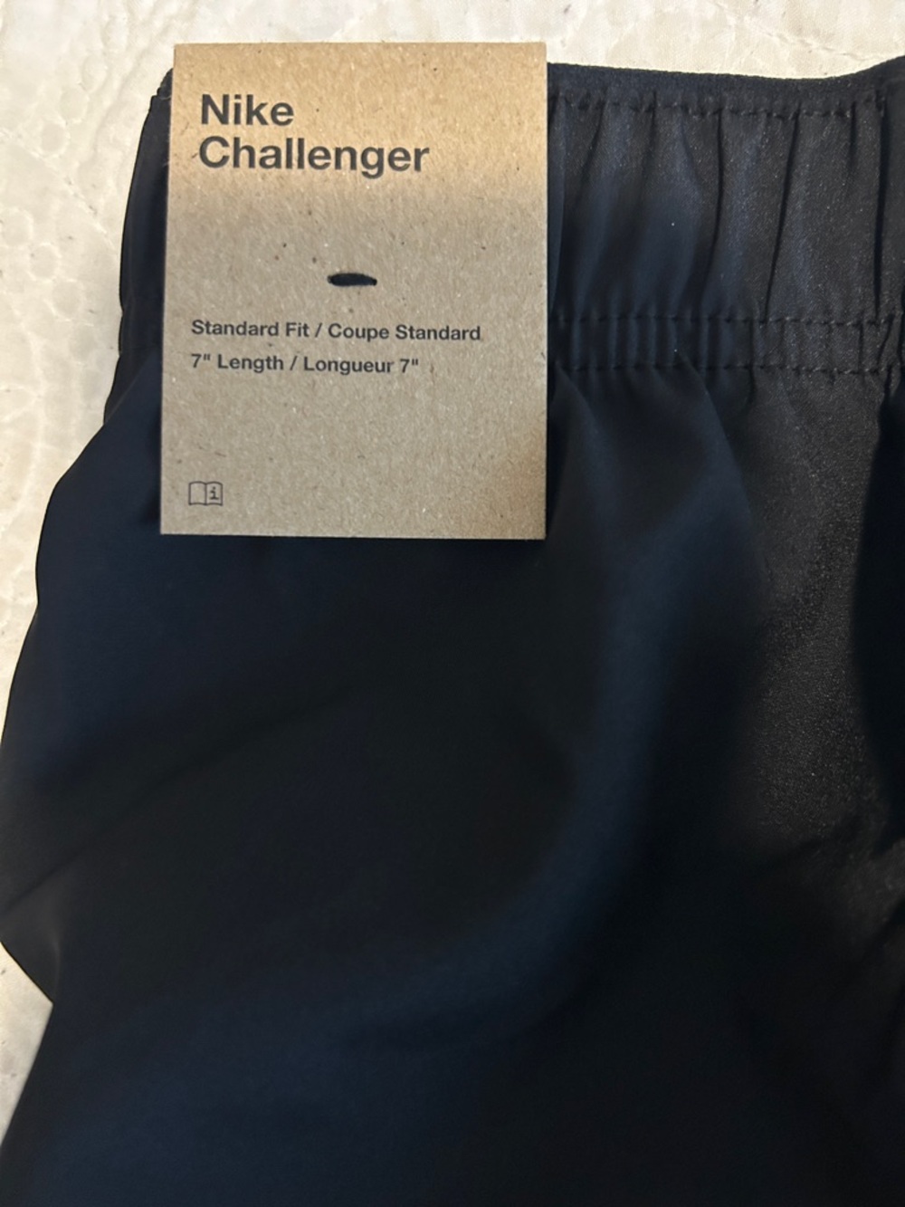 Nike Black Challenger Athletic Shorts with Neon Green Trim - Picture 9 of 11
